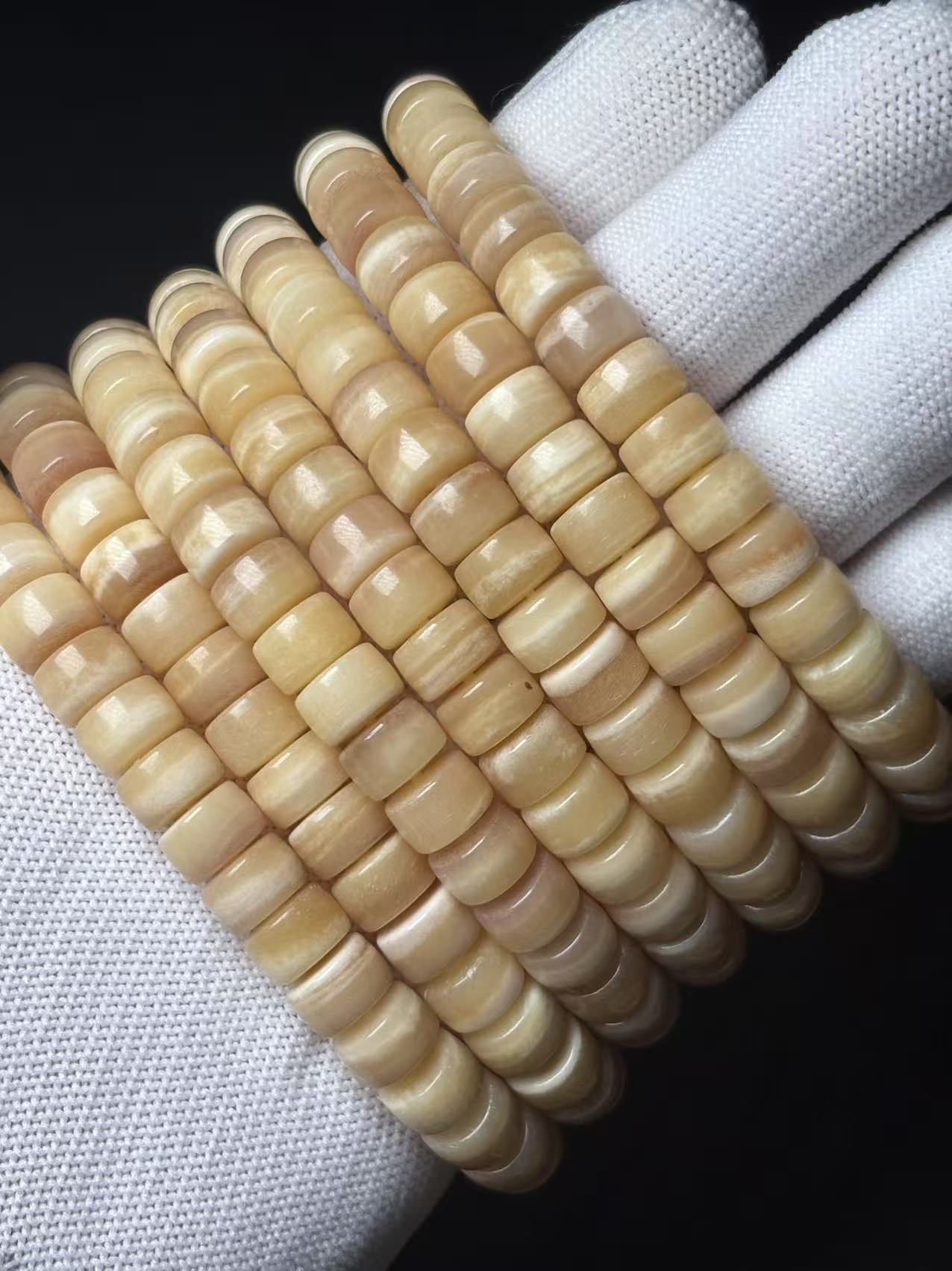 丰骨「驼骨·手串」 A179金白药片 9mm 材质保真 假一罚四