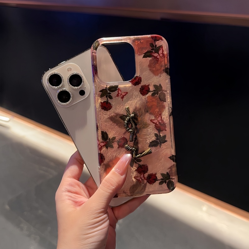 【复古系列】玫瑰花适用于iPhone16promax/15/14手机壳