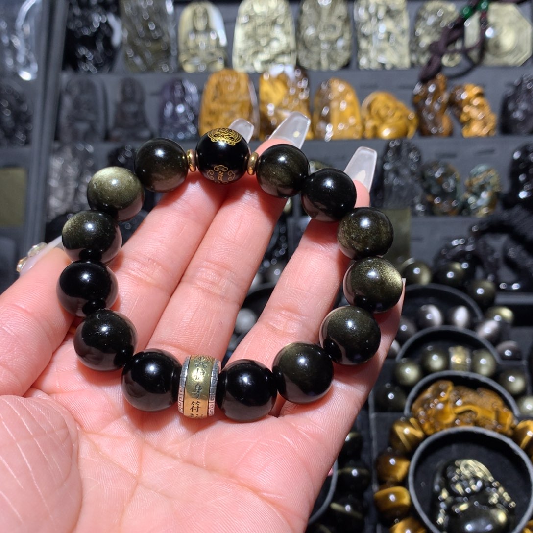 未镶嵌黑曜岩手链走*门