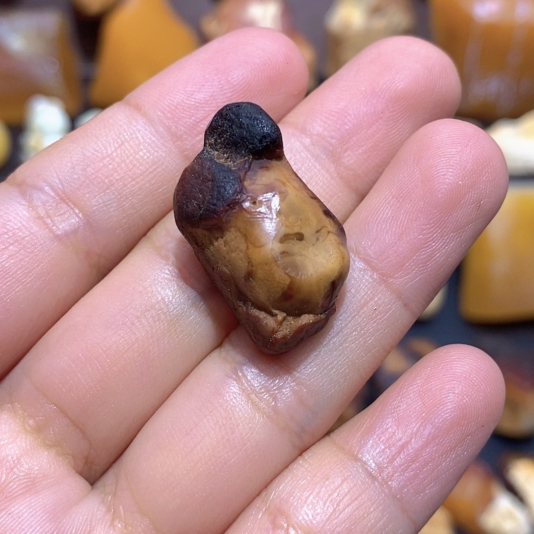 定制琥珀西***面蜜蜡原石