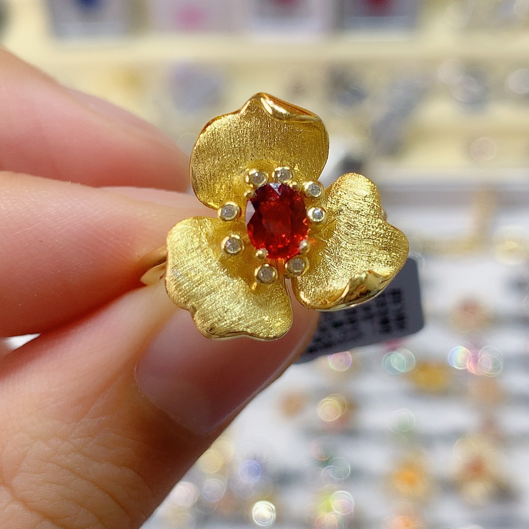 蓝宝石戒指戒指银S925镶嵌