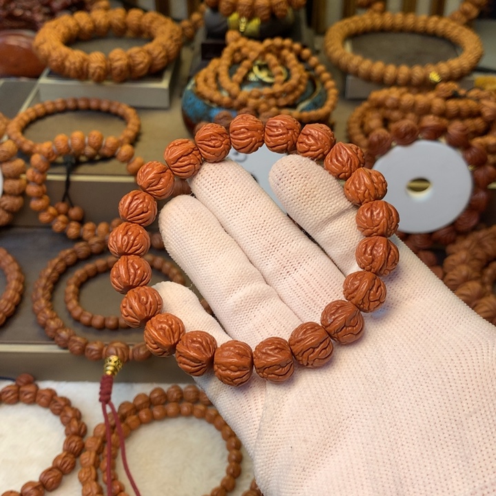 浩***我桃核手串秦岭龙纹