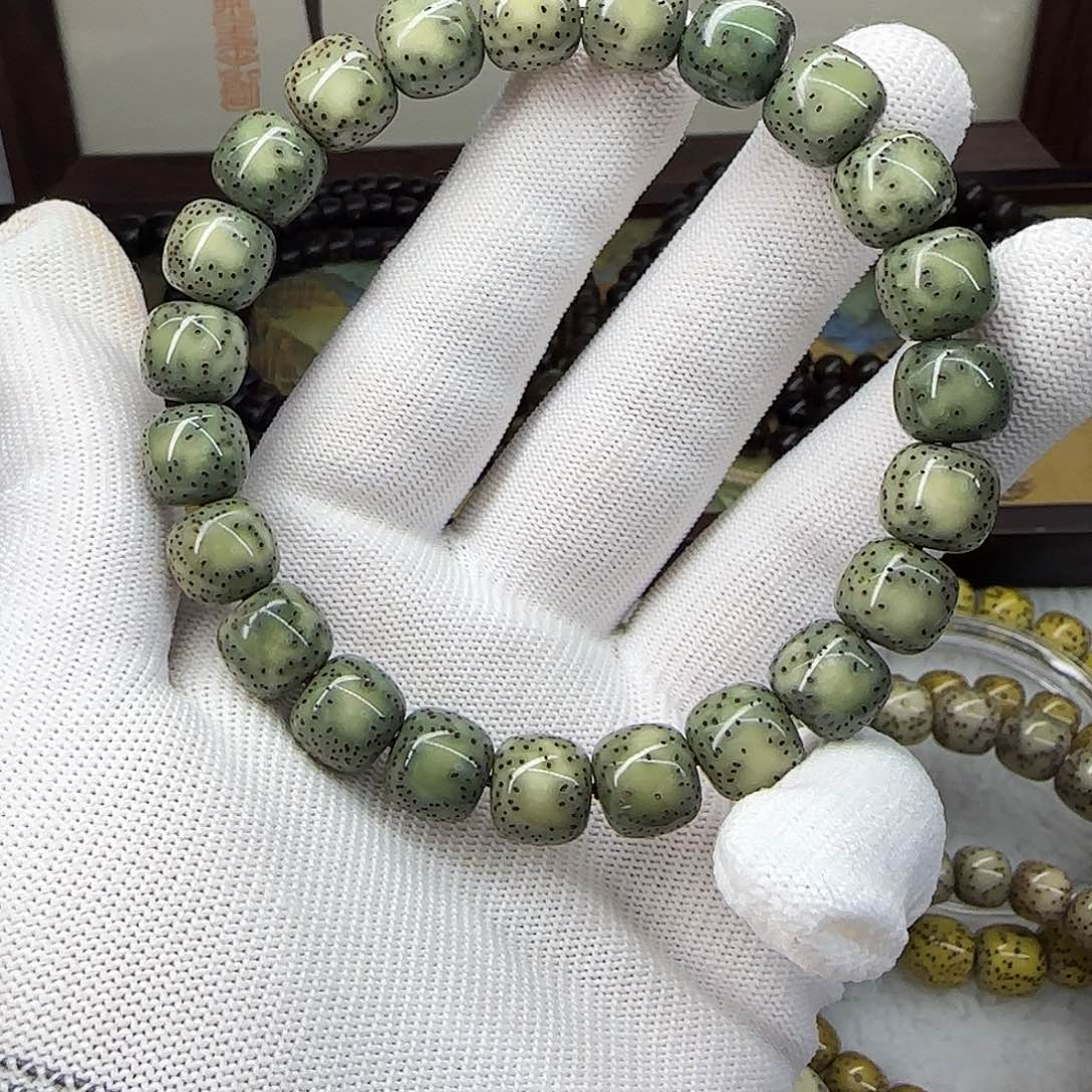 星月菩提手串蓝****风卡10.5糯冰绿双留白