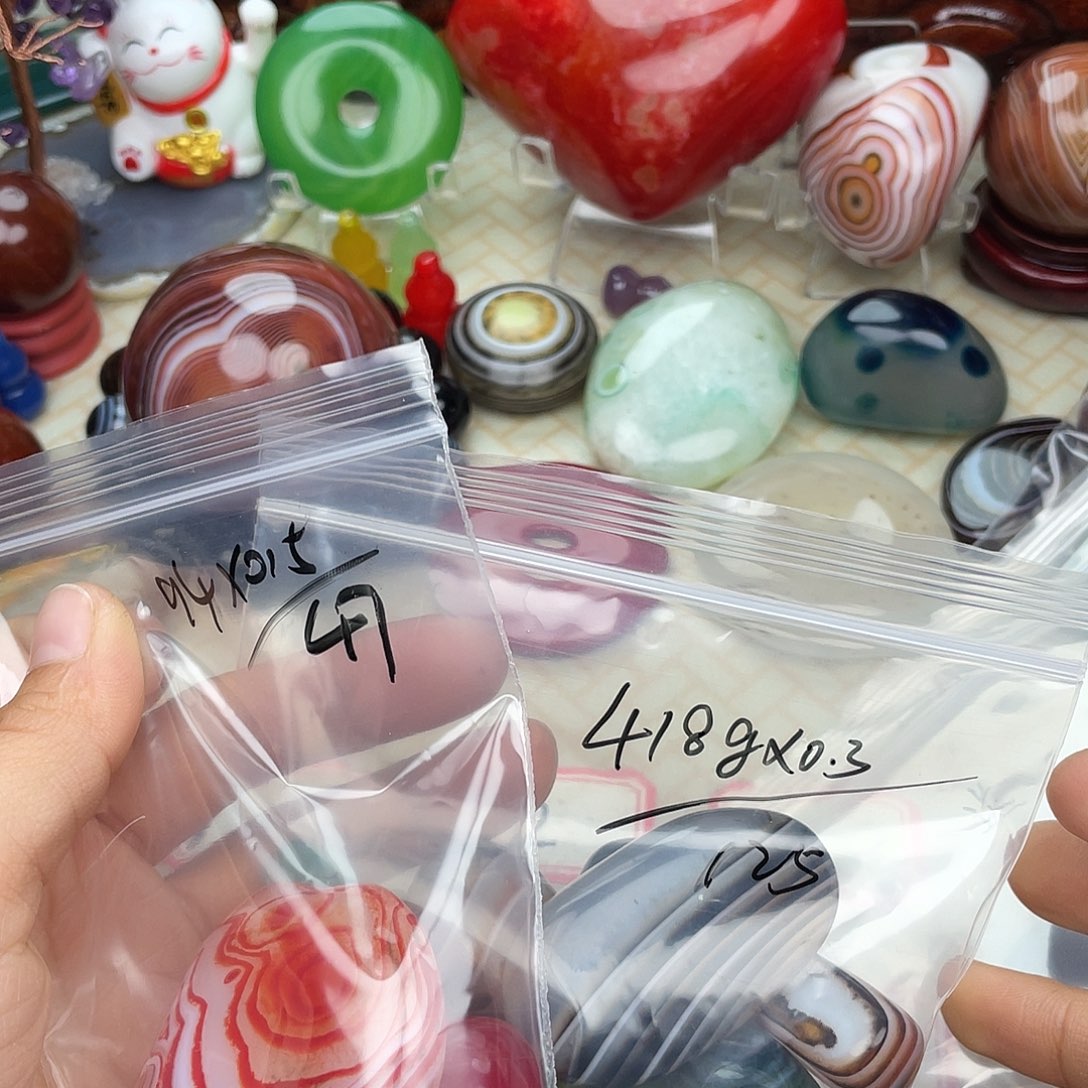 r***g玛瑙/玉髓合金颈饰