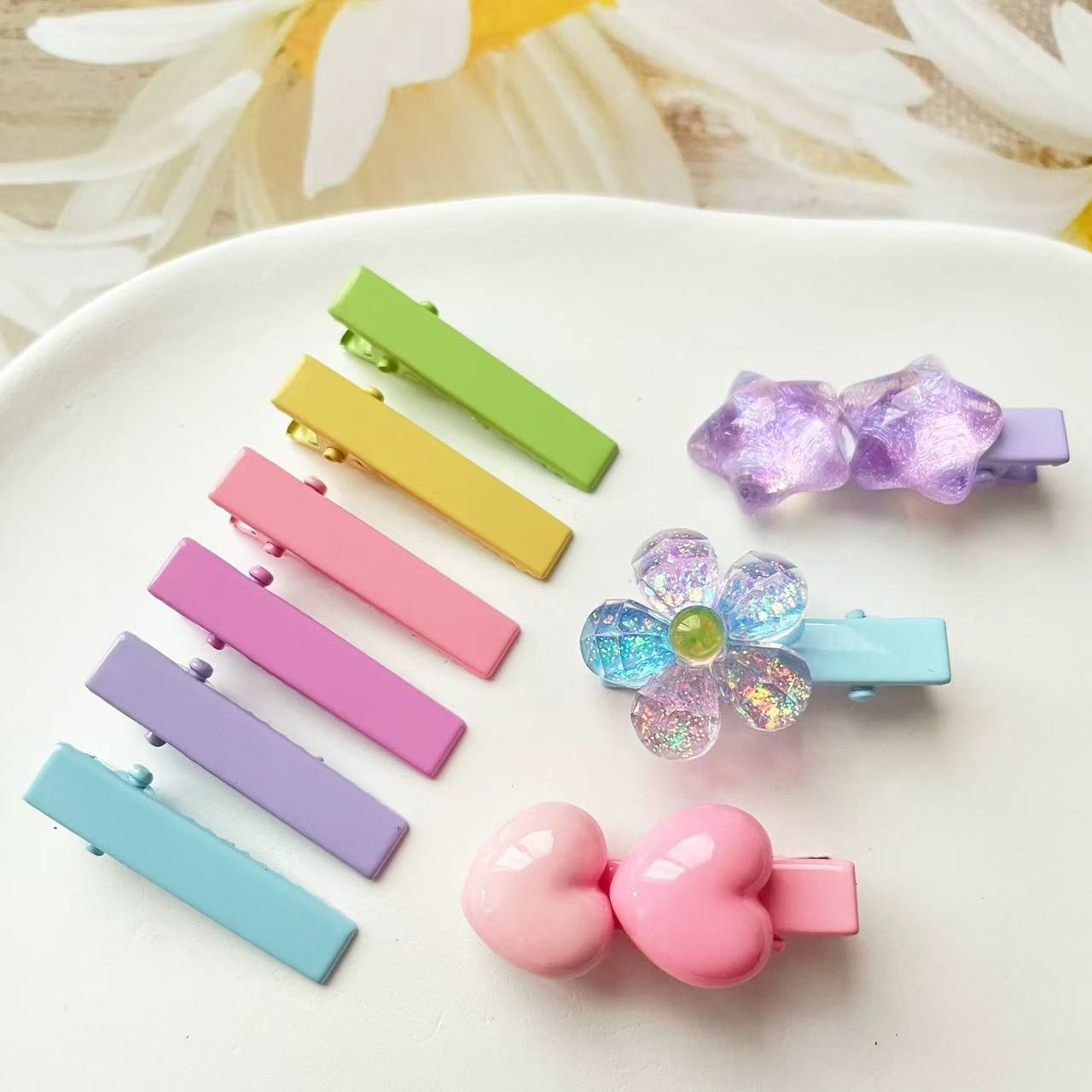 少女风女边夹日韩发夹糖果色发饰头饰网红饰品彩色