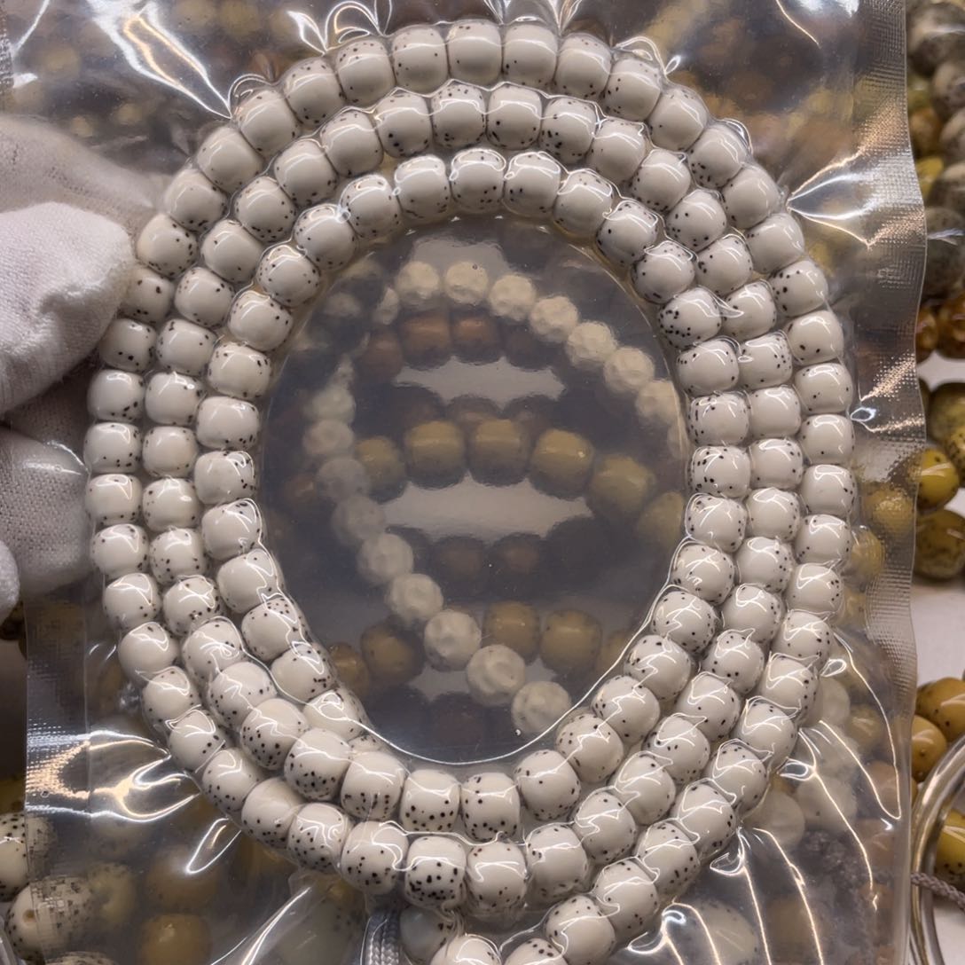 星月菩提吊坠原生态原白7/6河豚大留白