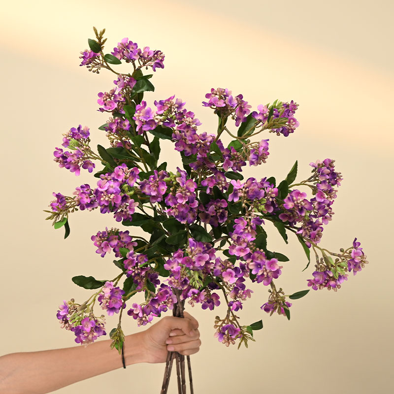 高品质仿真花高级感逼真海棠花家居摆设绢布樱花DIY发簪头饰假花