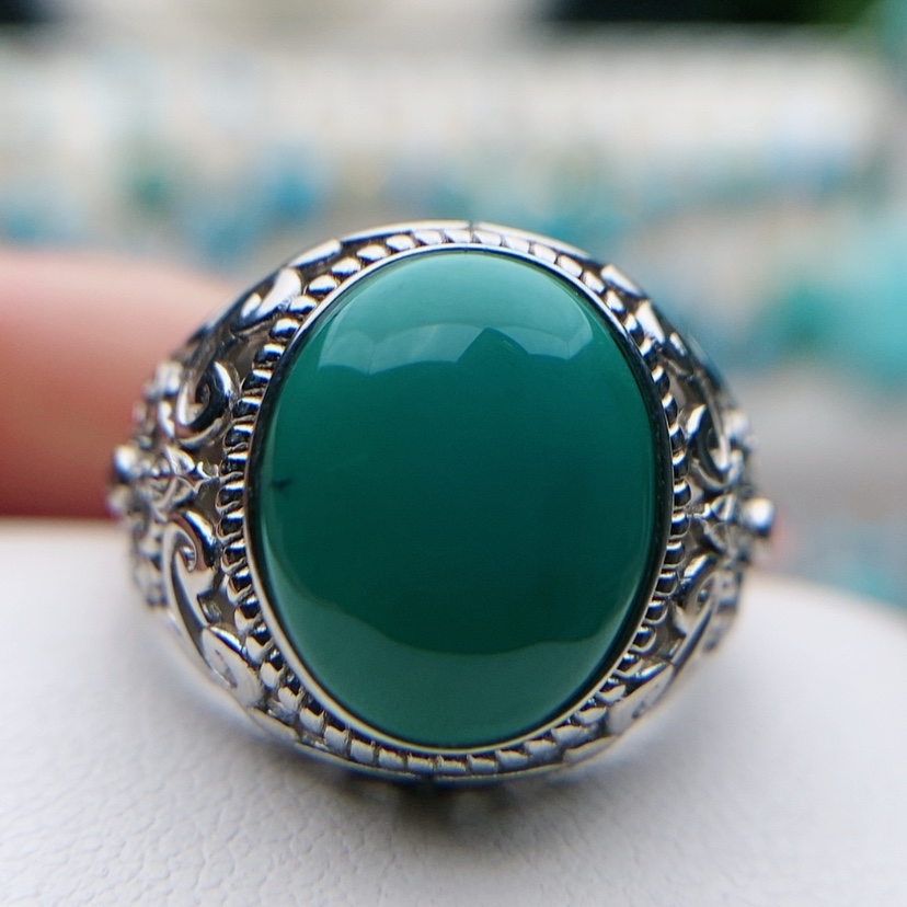 【闪购商品】银S925镶嵌绿松石珠宝奇石