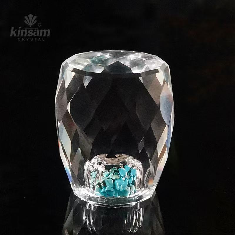 水晶绿松石盖置