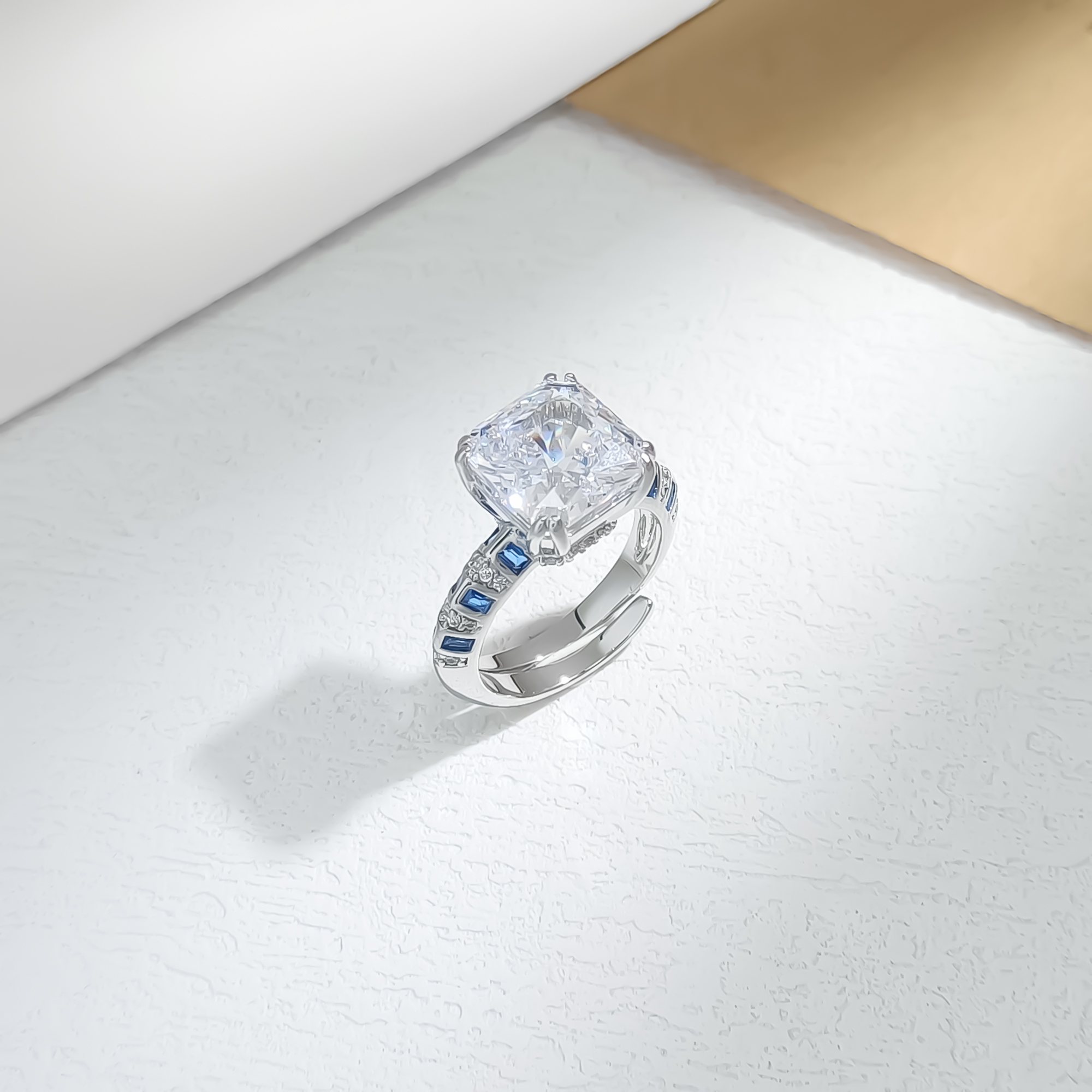 铜合金合成锆石戒指 VWHG-009842【冰雪权杖】戒指轻奢气质时尚