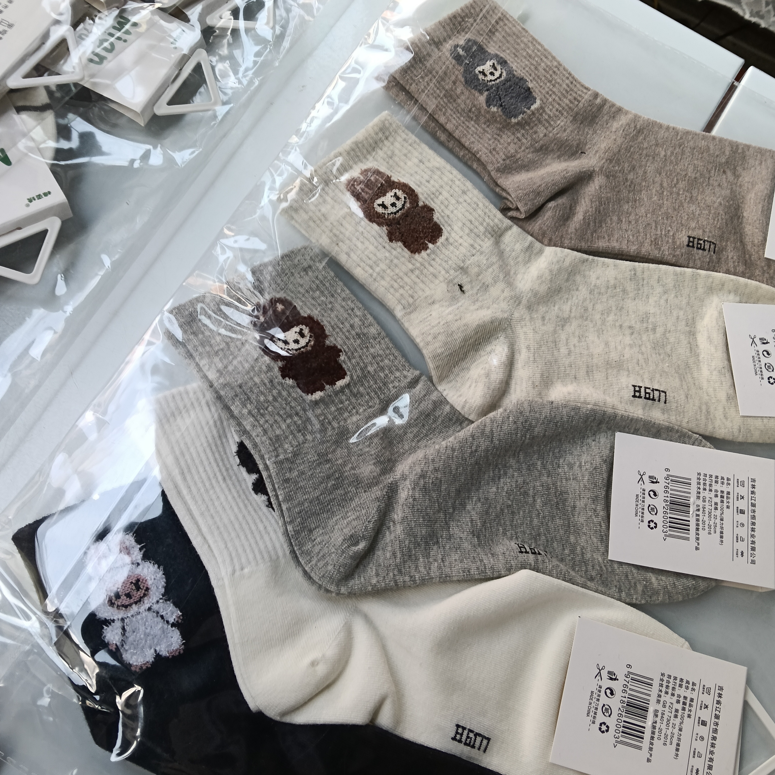 女款秋冬袜子5双装