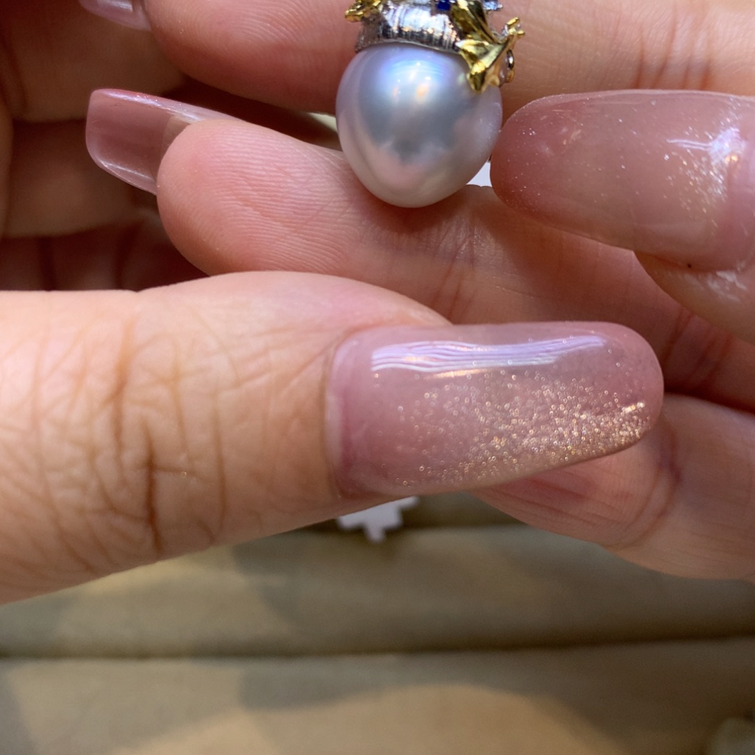 颈饰银S925镶嵌海水珍珠