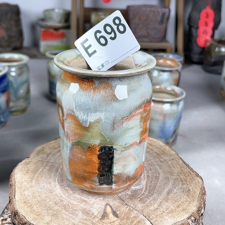 紫砂花盆煤气罐 外口6.5