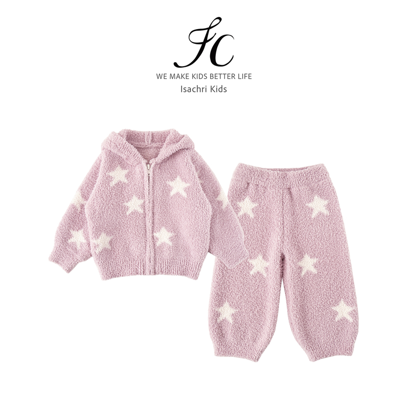 晶晶家【现发】pique同款巨软仿貂毛衣套装秋冬女童两件套宝宝IS934