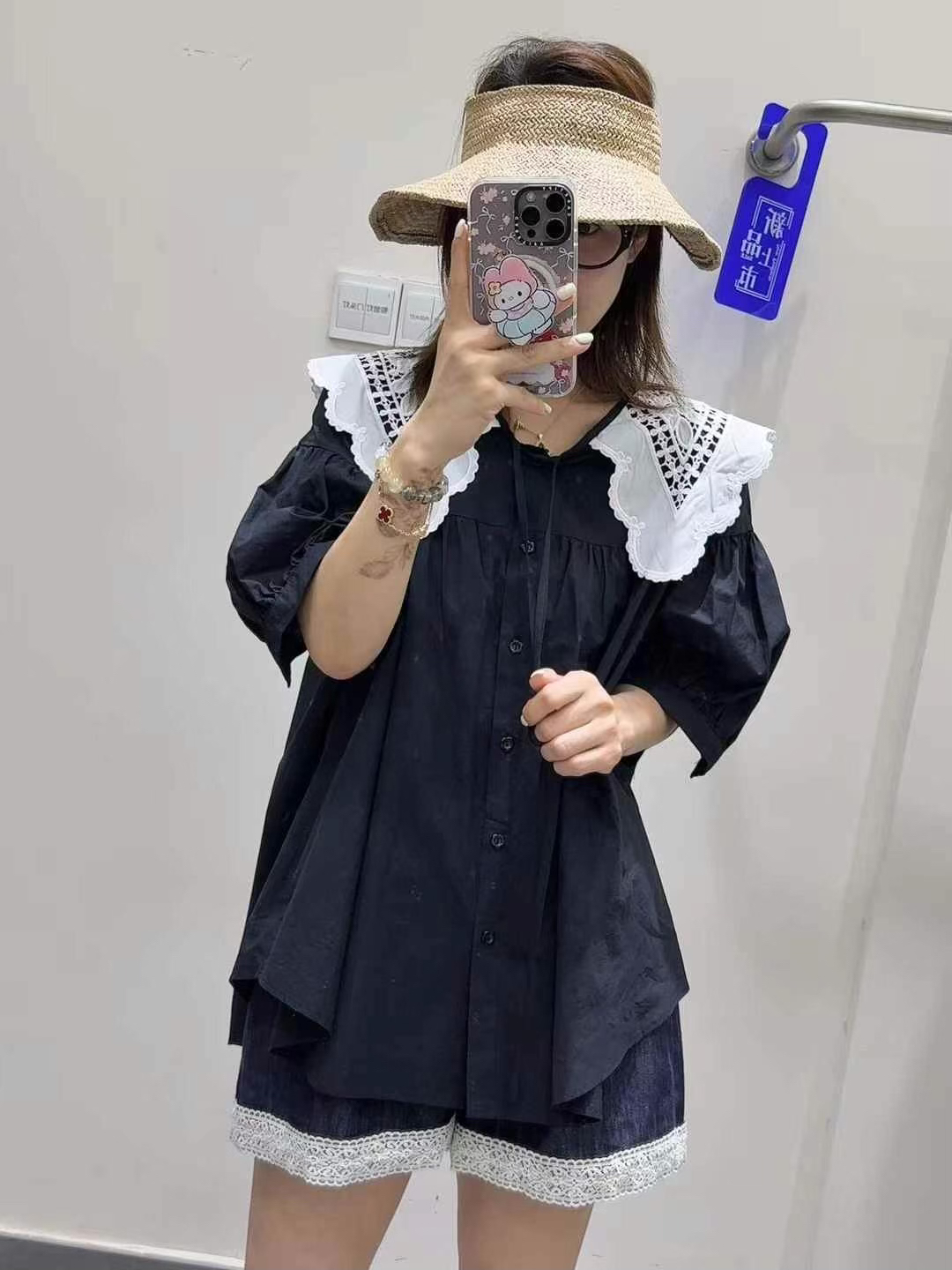 【Hi 妞】大翻领娃娃衫