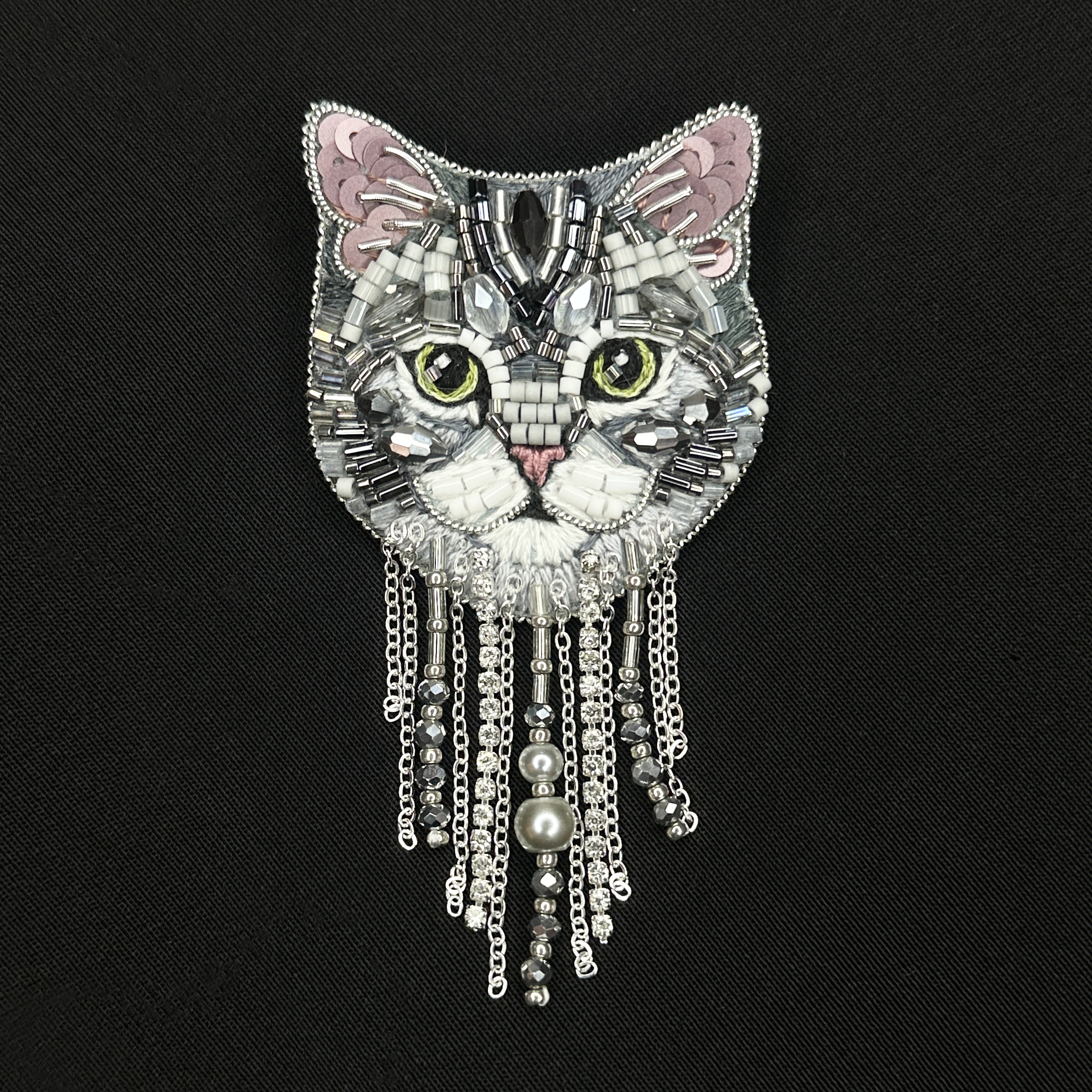 高定工坊法式珠绣胸针[229-17]