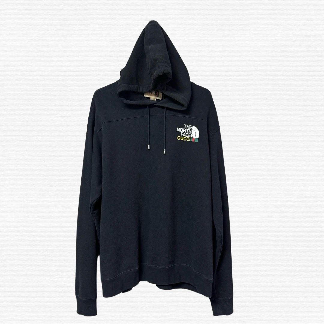 99新 GUCCI/古驰 北面联名背面字母风景印花连帽卫衣/XXL码/70913