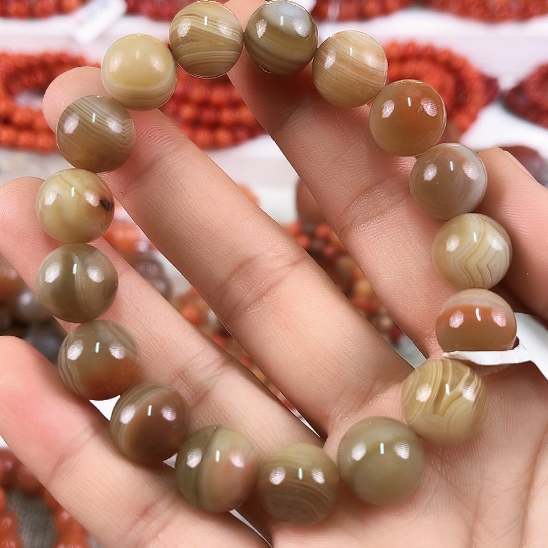 南红玛瑙手链合金南红大山包奶油缠丝卡12.5