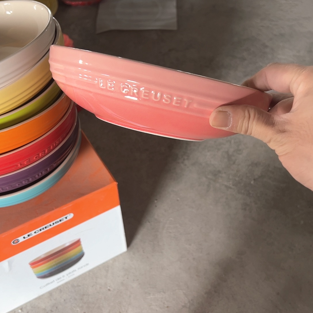 陶瓷 8英寸深盘 深粉2个