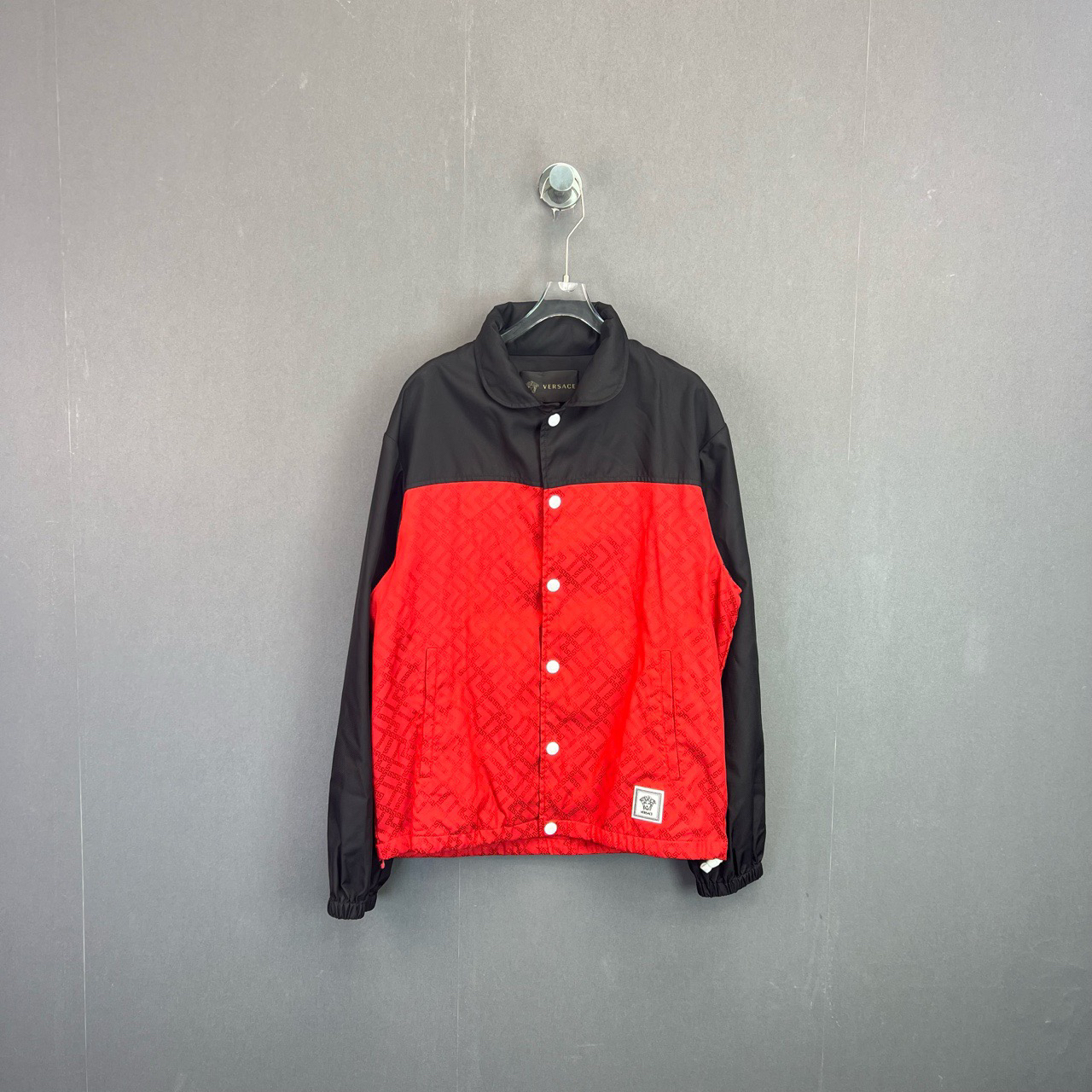 全新未使用 VERSACE/范思哲 40码/满印花纹拼接时尚外套/