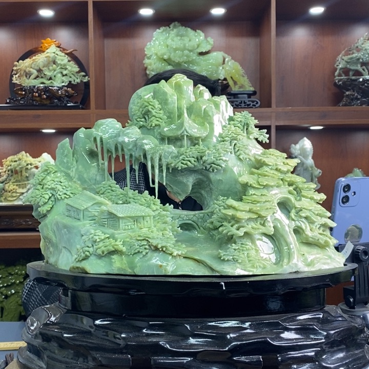 蛇纹石玉（覆膜）珠宝奇石未镶嵌芒****6