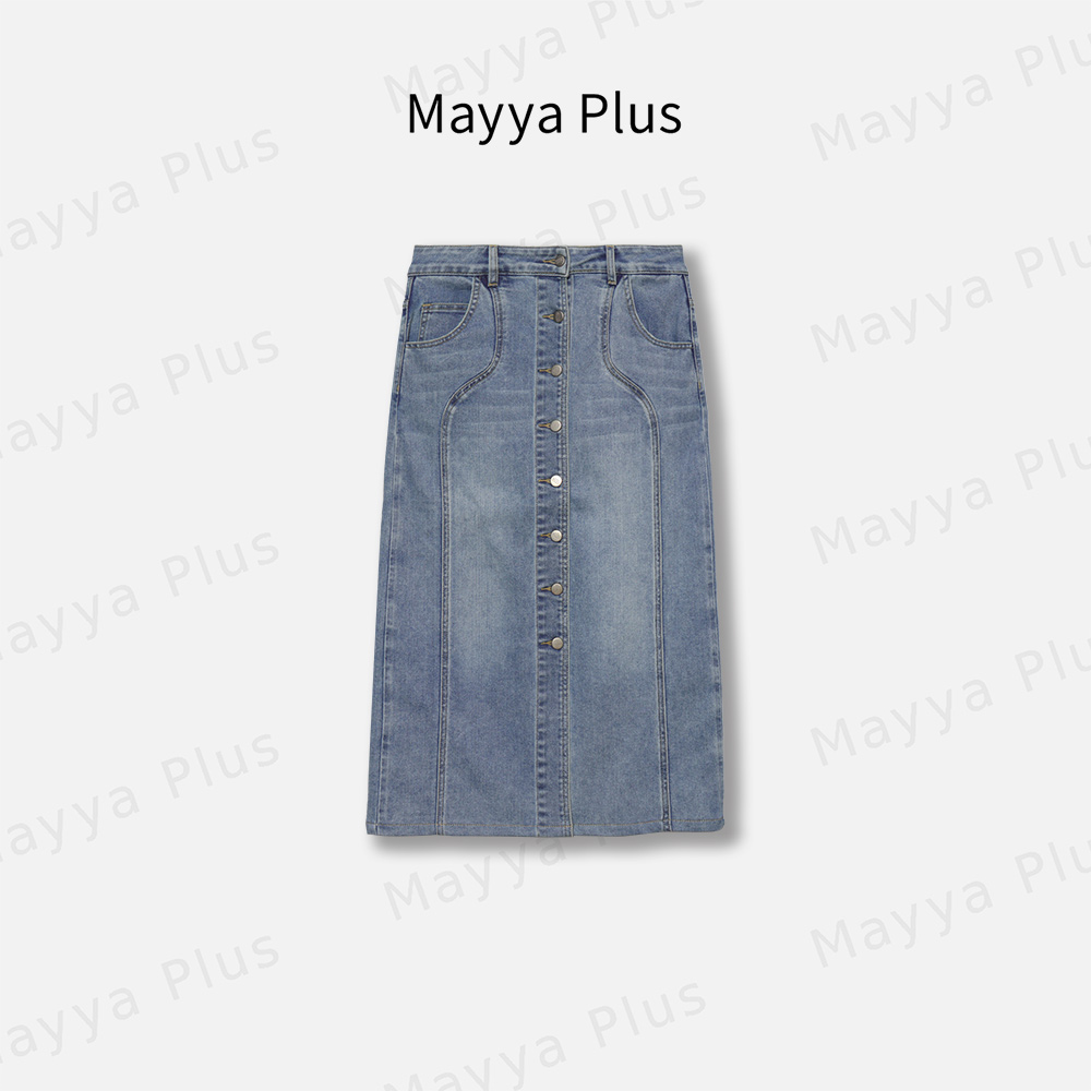 【一步之遥】Mayya Plus麦芽定制轻奢气质显瘦百搭款半裙32416627