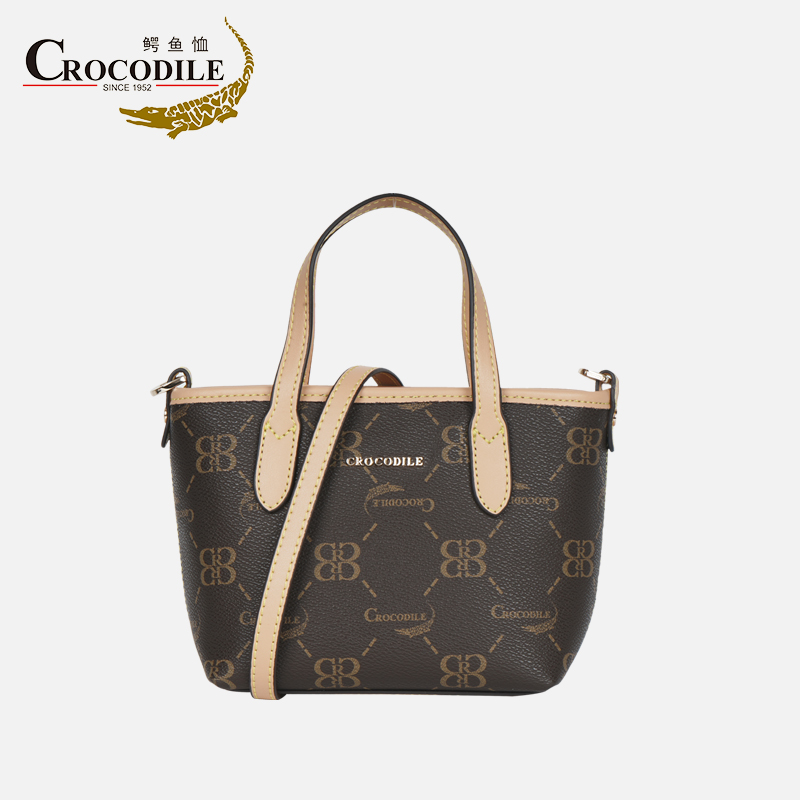 鳄鱼恤水桶包手拎包印花手提菜篮子女包CB00084