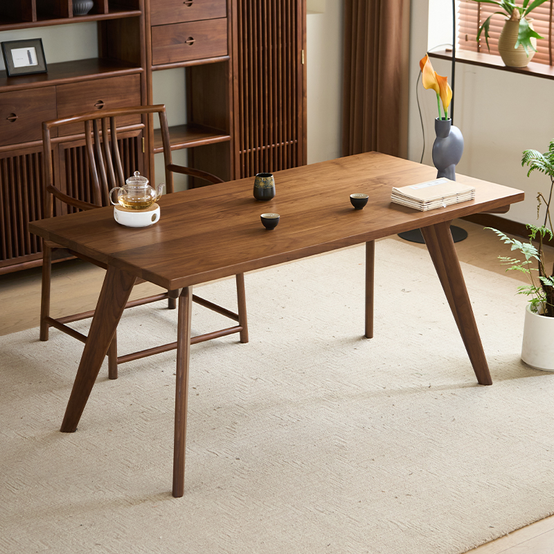 北美黑胡桃木餐桌160*80*75