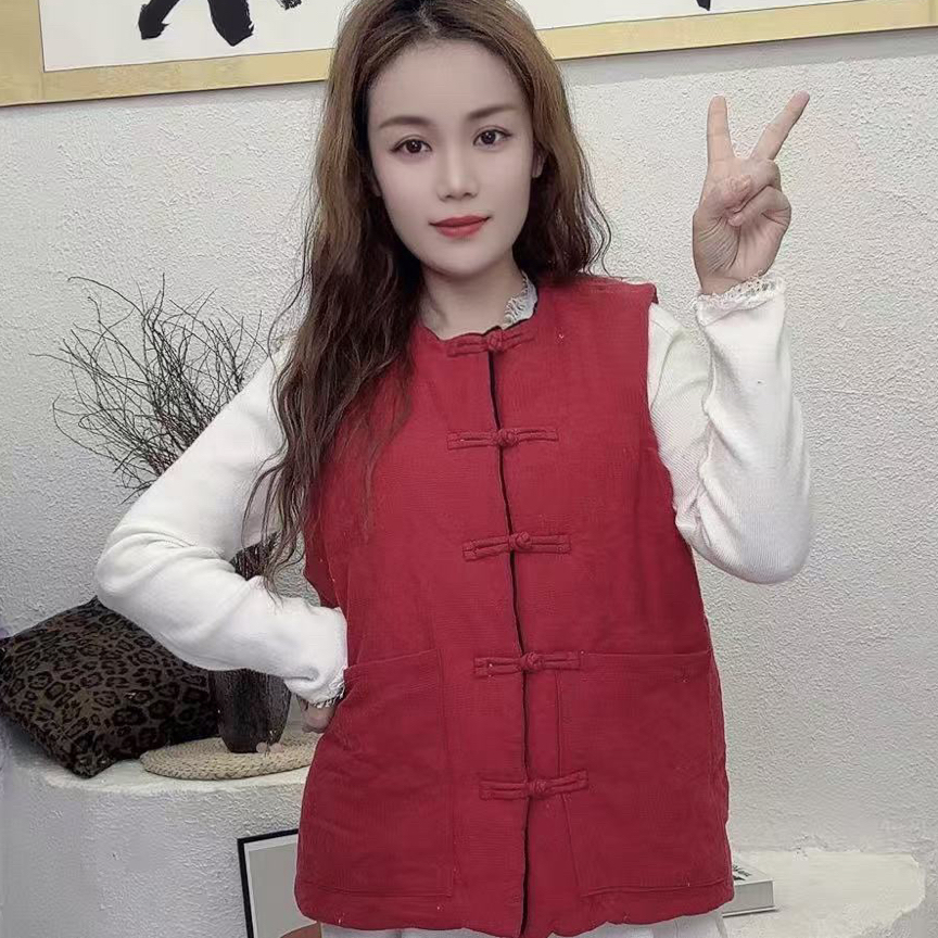 新中式棉花厚款马甲