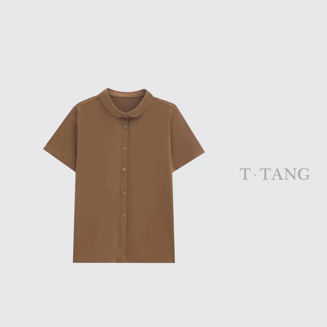 【杭州-意法】NN124-时尚女装设计感T恤百搭休闲针织气质简约