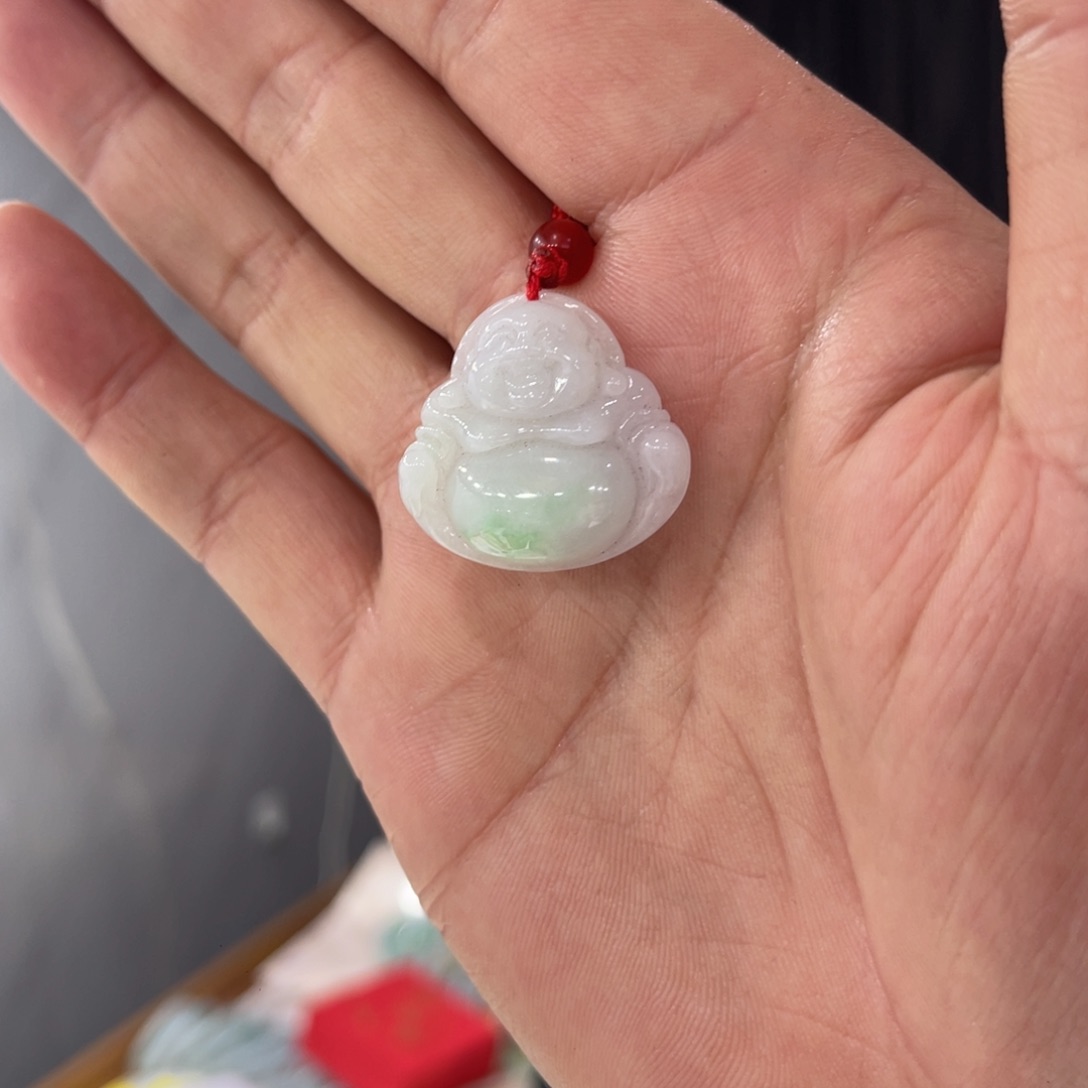翡翠挂件未镶嵌纯天然缅甸翡翠佛公
