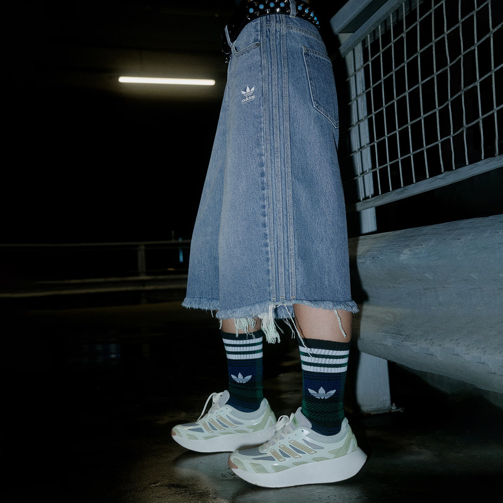 【滔搏联动】adidas Originals阿迪女子DENIM JORT牛仔短裤KB5432