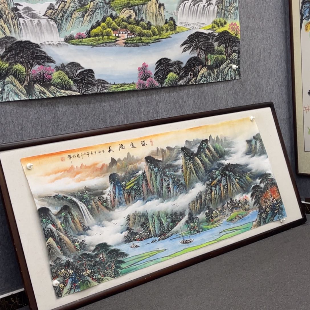 国画源远流长六尺画芯一幅
