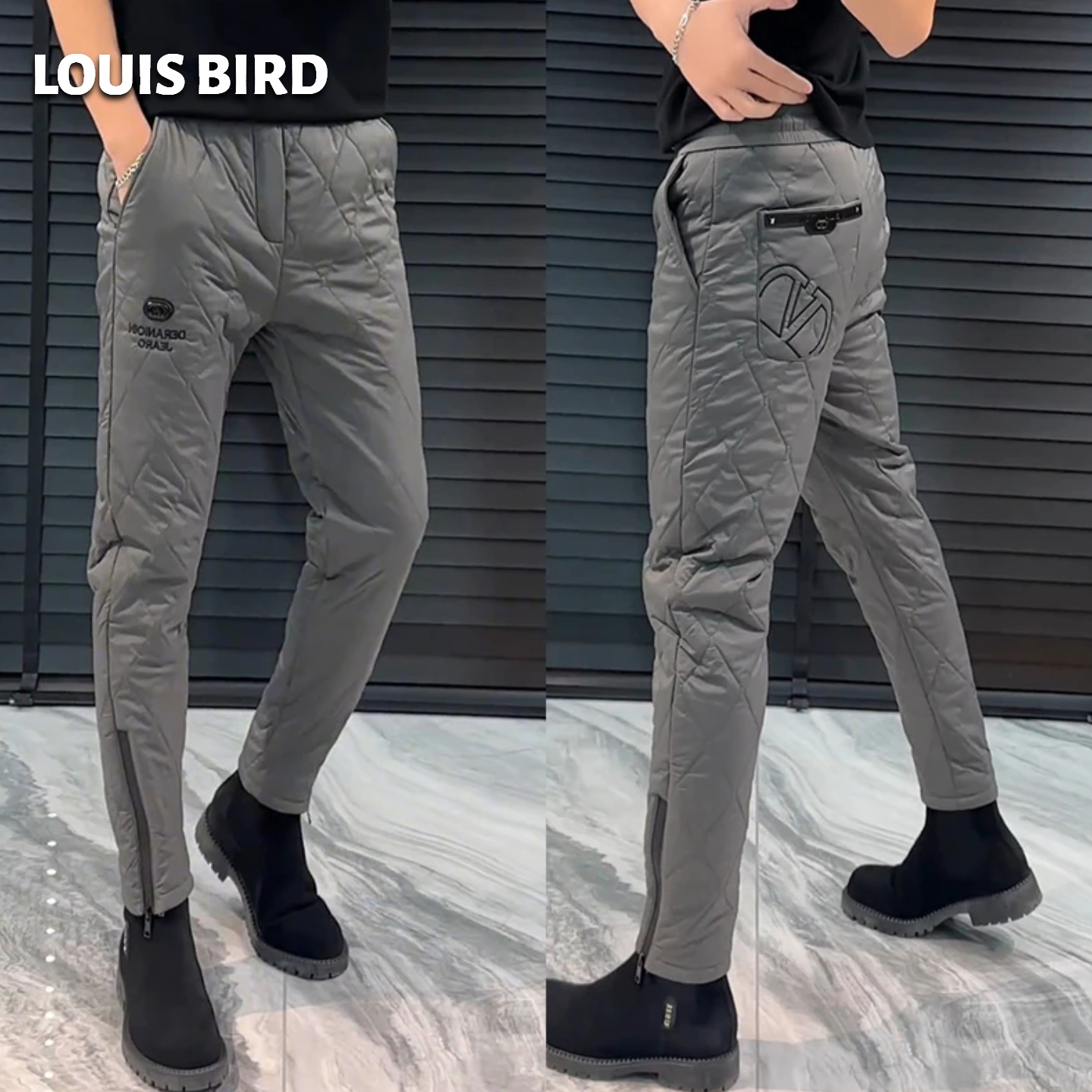 LOUIS BIRD 男冬季外穿棉裤抗寒保暖防风休闲裤欧货轻奢薄百搭