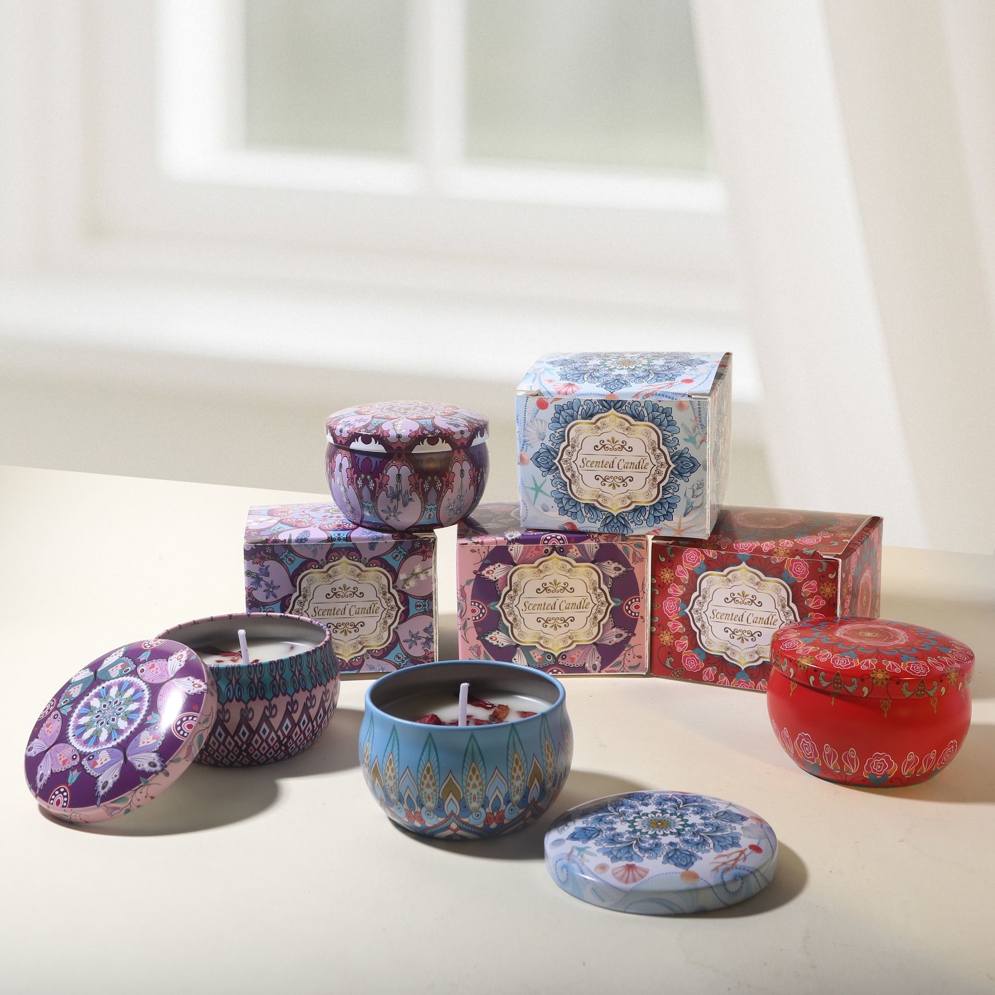 香薰桂花栀子花香薰蜡烛熏香卧室无烟香氛助眠净化空气调情