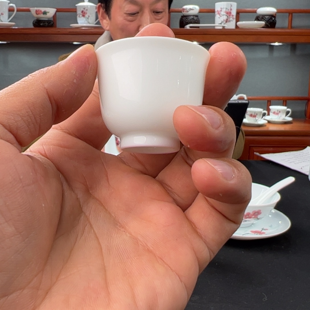 用****1柴窑素胎撇口杯一级品