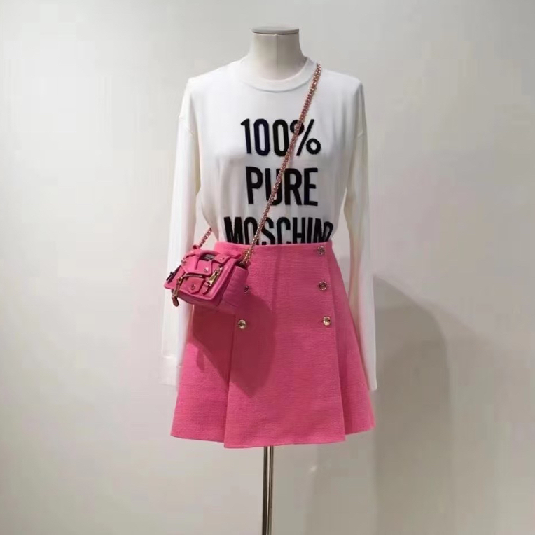 99新 GUCCI/古驰 42码 Gucci 粉色双排虎头扣半身裙 99新 sz0217
