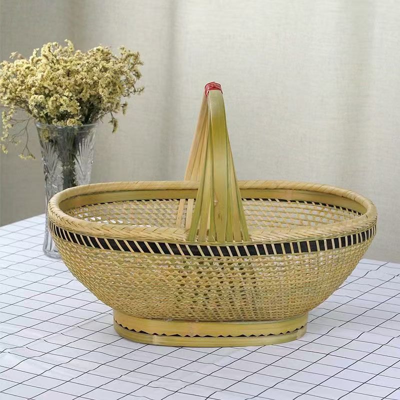 非遗竹编精品菜篮 提篮