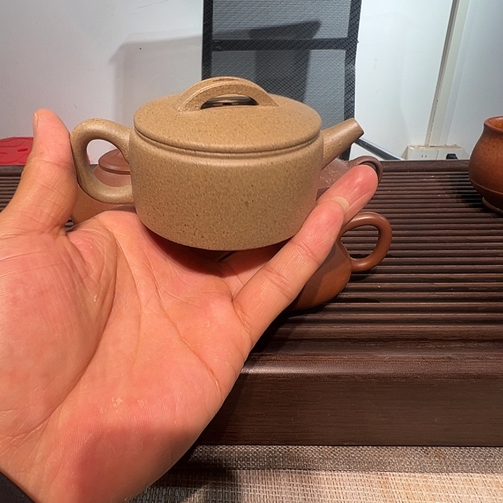 紫砂茶壶汉瓦110cc半手工制作
