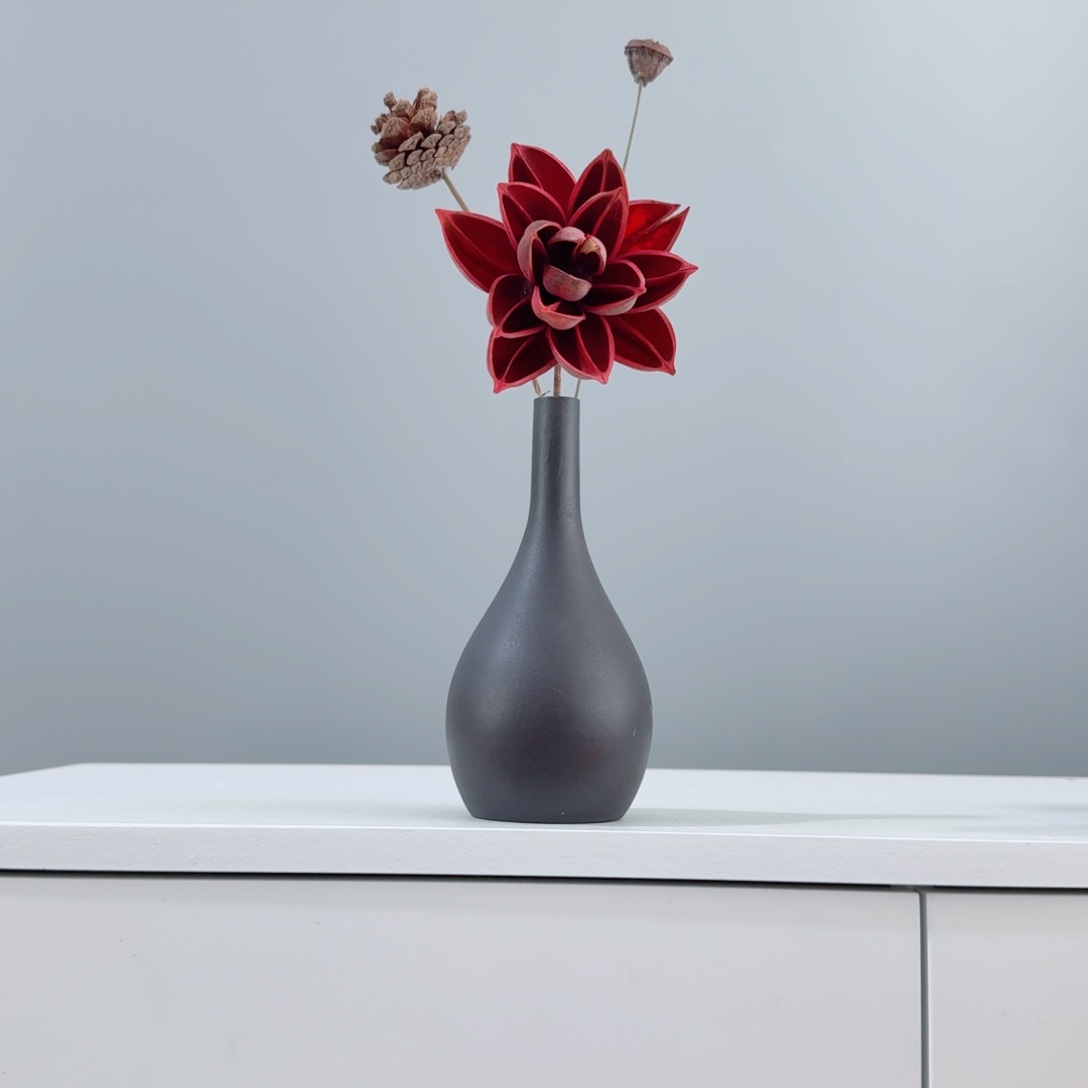 摆件陶瓷花瓶摆件含花总高约20-30cm