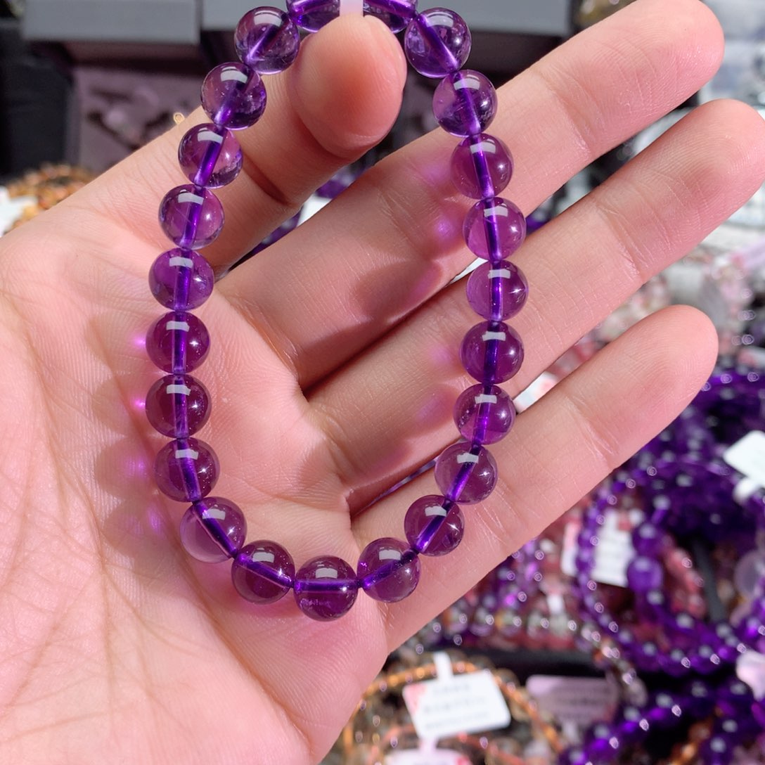 紫晶手串未镶嵌用****7乌拉圭8+