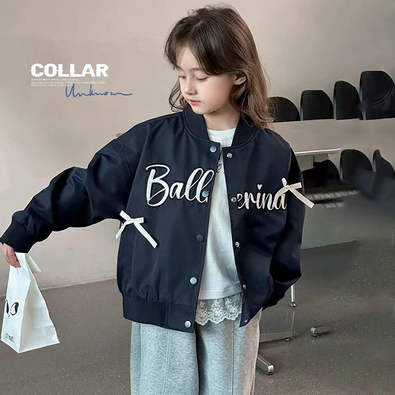 【好看】女童春秋装外套秋季洋气棒球服上衣儿童2025新款女孩冲锋衣