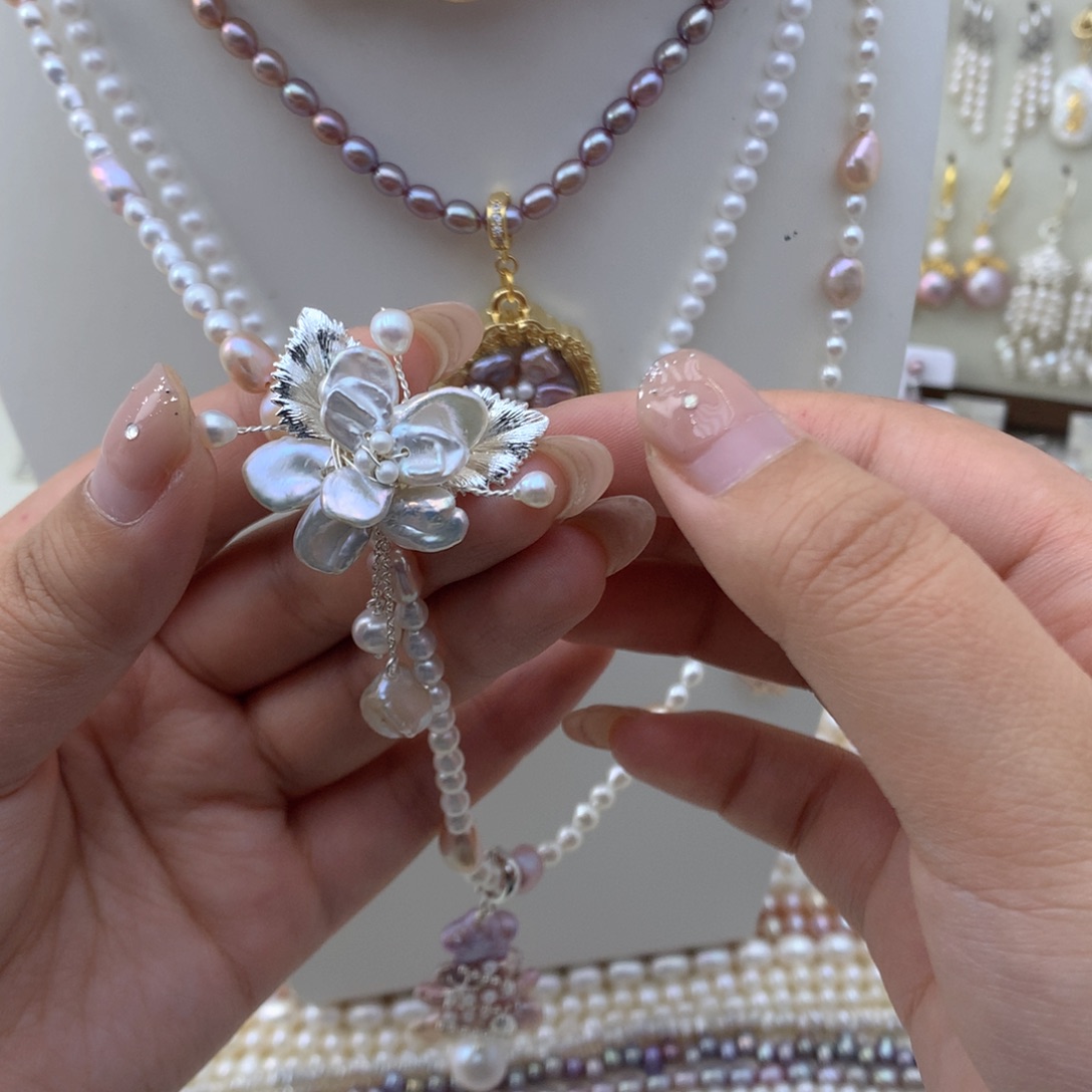 吊坠(不含链)合金淡水珍珠