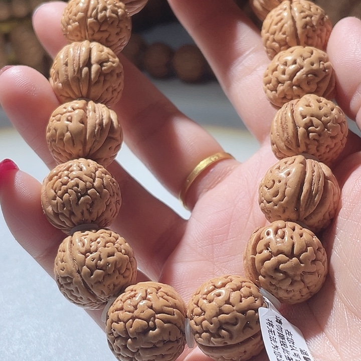 人***己桃核吊坠桃核手串绣球16