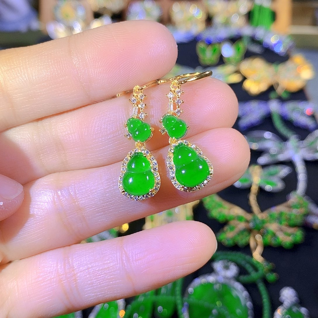 吊坠(不含链)银S925镶嵌翡翠