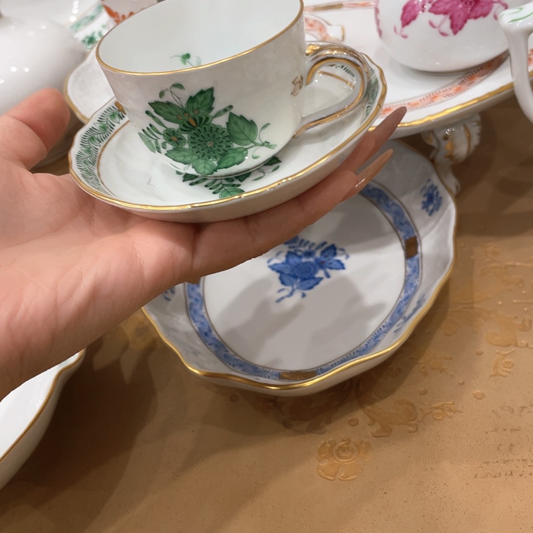 瓷片中古赫伦摩卡杯