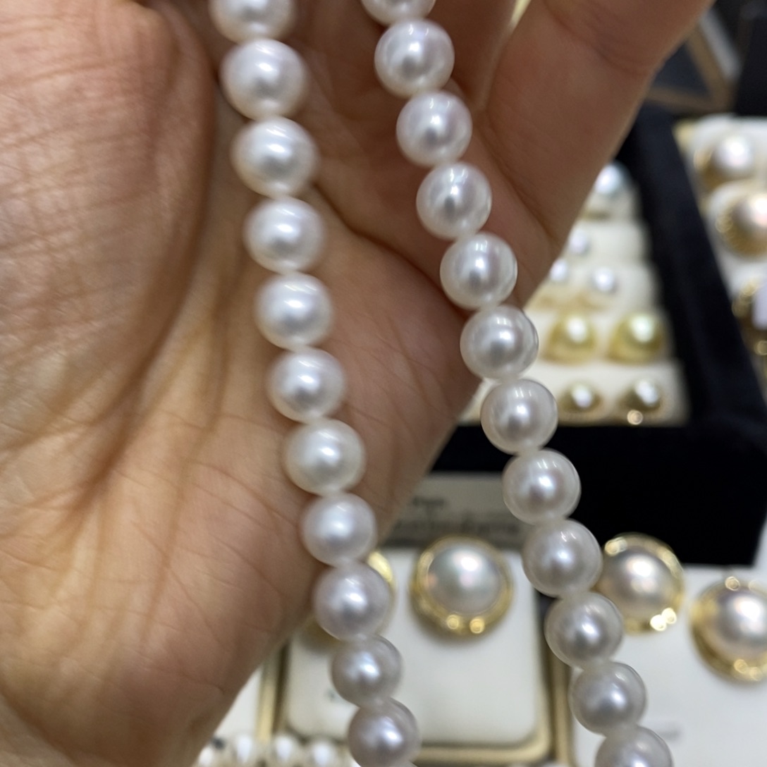 淡水珍珠颈饰银S925镶嵌