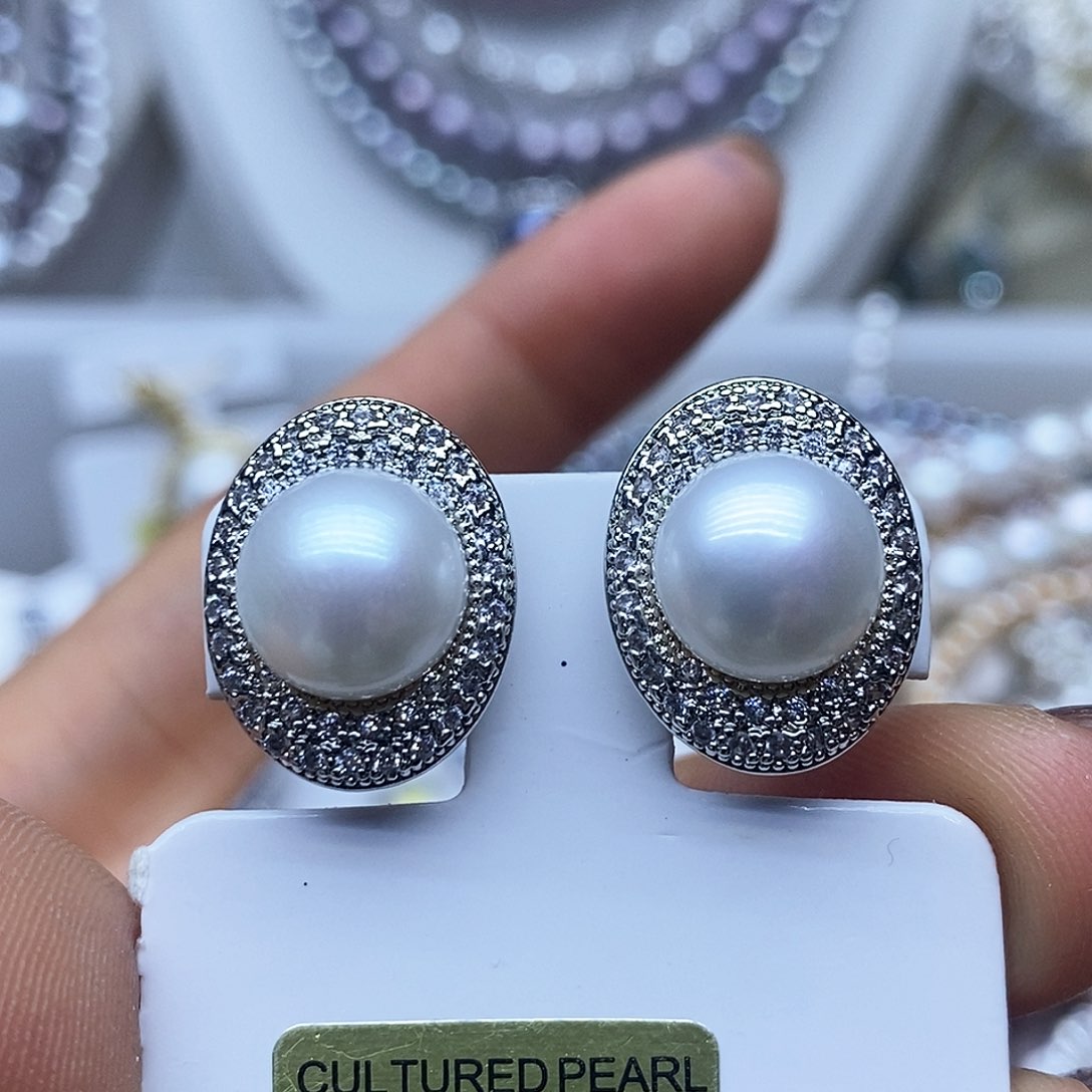 未镶嵌耳钉淡水珍珠