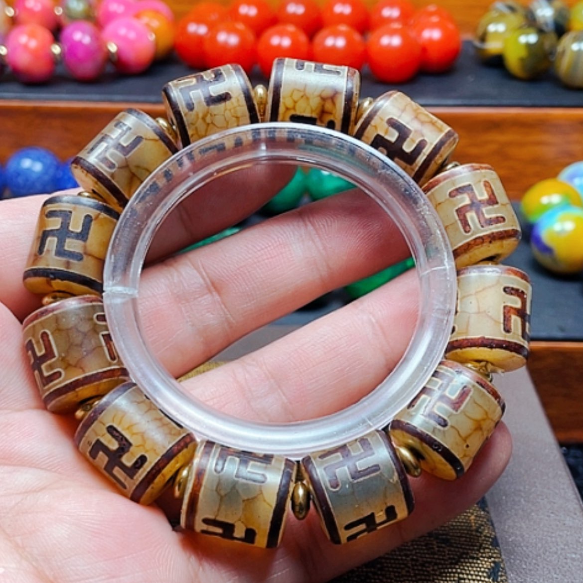 【闪购商品】玛瑙/玉髓手链未镶嵌万字15