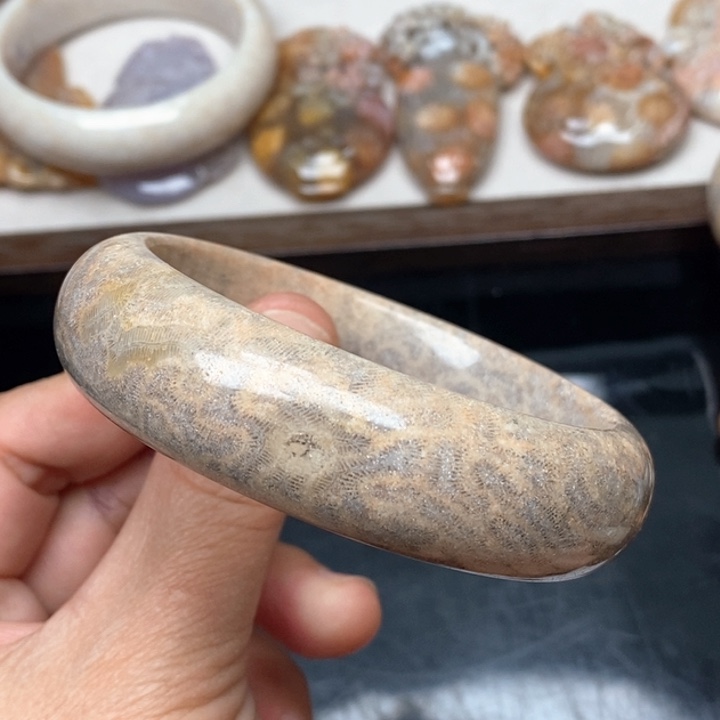 硅化珊瑚（珊瑚玉）手镯未镶嵌59,4